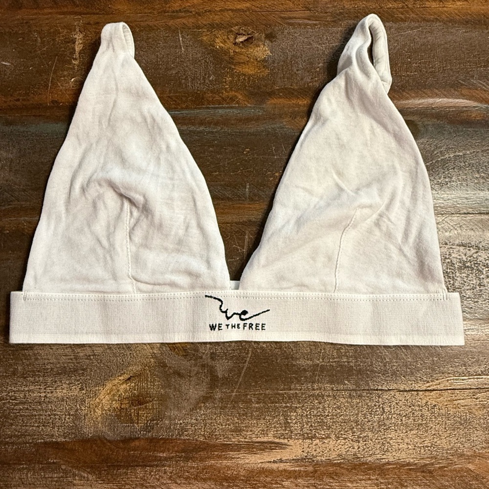 Free People Intimately FP We The Free Ivory Triangle Bralette Size S NWT